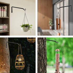 FEED GARDEN decorative black bracket blends with patio or garden aesthetics.