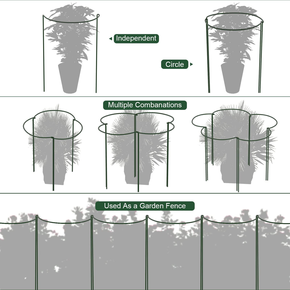 FEED GARDEN easy-install rings help create a neat border and clear pathways.