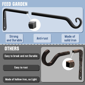 Easy-install FEED GARDEN bracket with included screws for mounting
