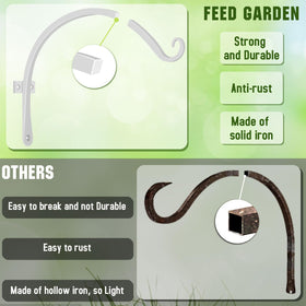 FEED GARDEN wall hook with easy-install screws for quick setup