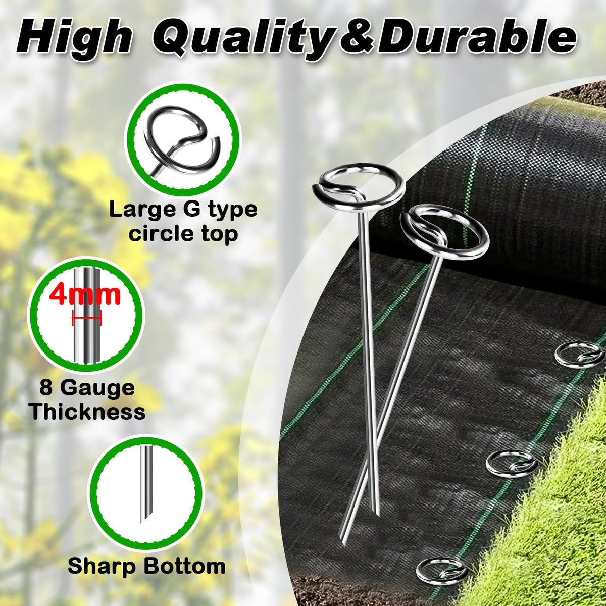 FEED GARDEN stake with large G-top 1.3 inch for easy grip