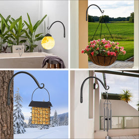 FEED GARDEN decorative bracket with sleek black finish in a garden.