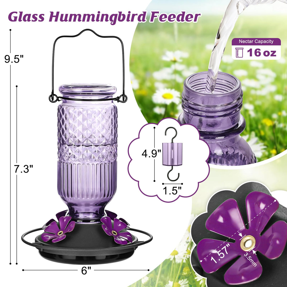 FEED GARDEN feeder shows built-in ant moat to deter pests