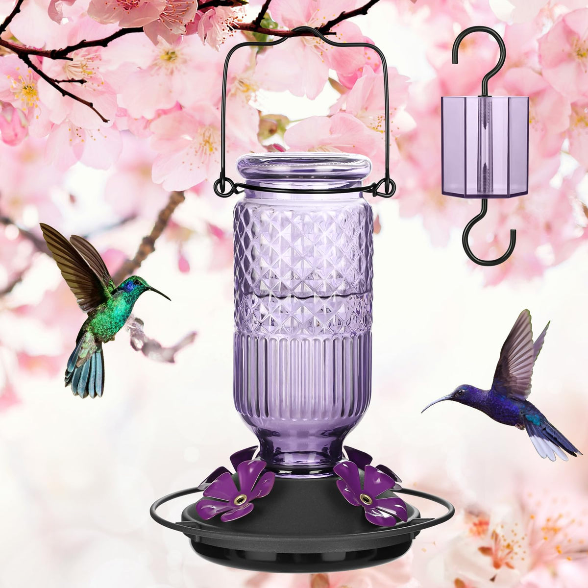 Durable glass feeder designed for year-round outdoor use by FEED GARDEN