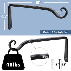 FEED GARDEN heavy-duty metal hook closeup highlights durable black finish
