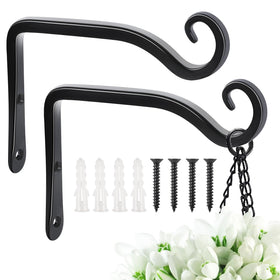 FEED GARDEN heavy-duty plant hook, wall-mount for secure outdoor suspension.