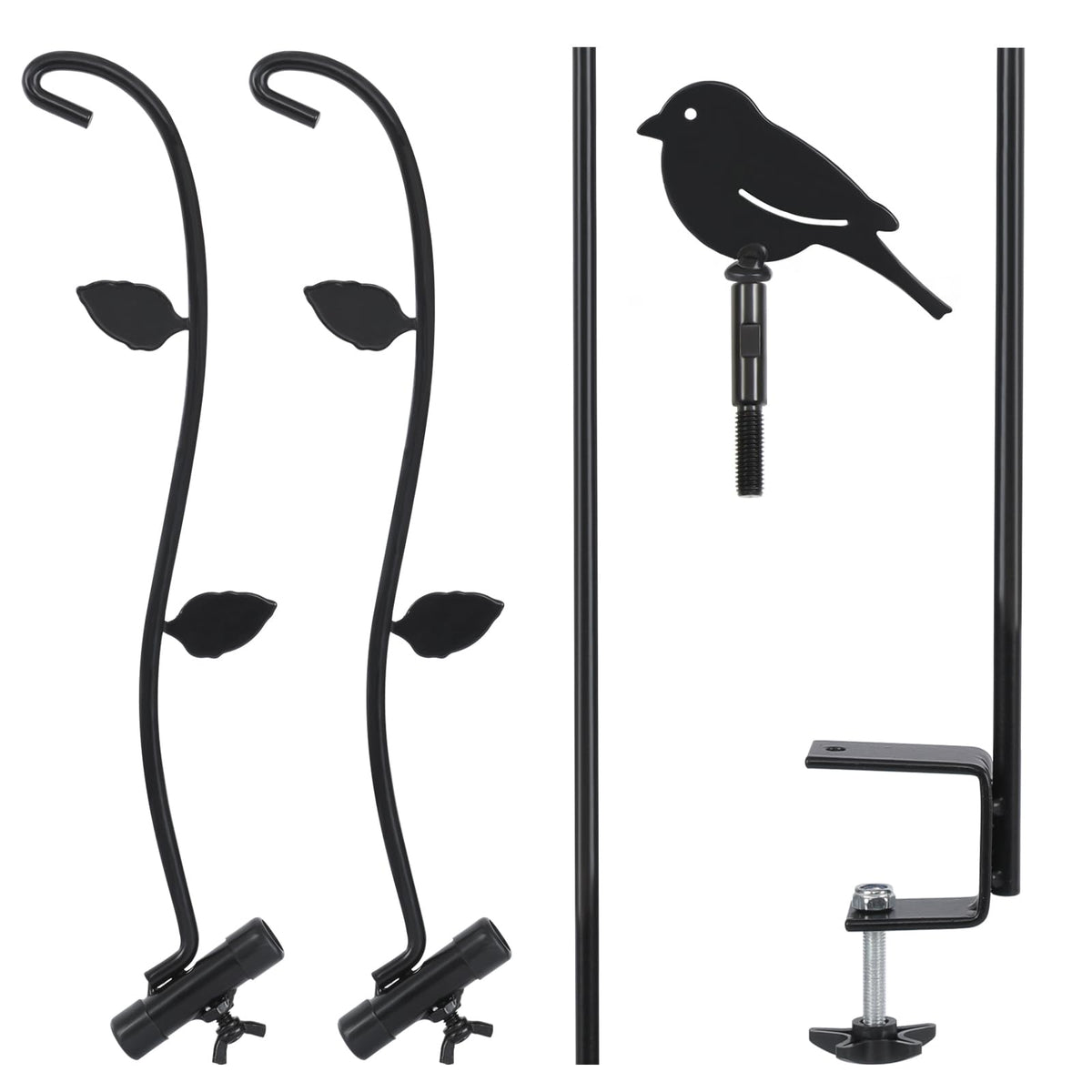 FEED GARDEN heavy-duty steel construction with black powder coating for durability.