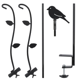 FEED GARDEN heavy-duty steel construction with black powder coating for durability.