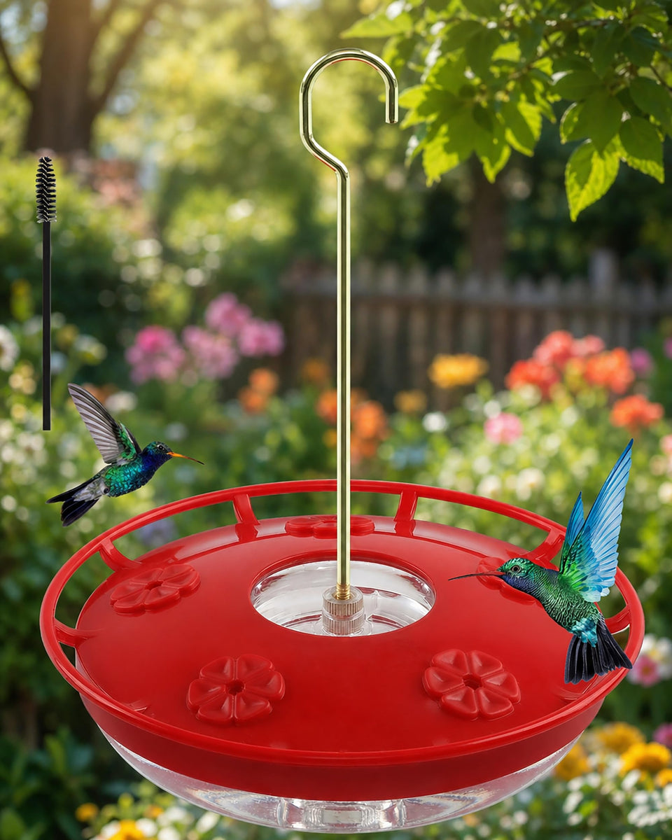 FEED GARDEN hummingbird feeder with 16oz capacity for fewer refills during peak season