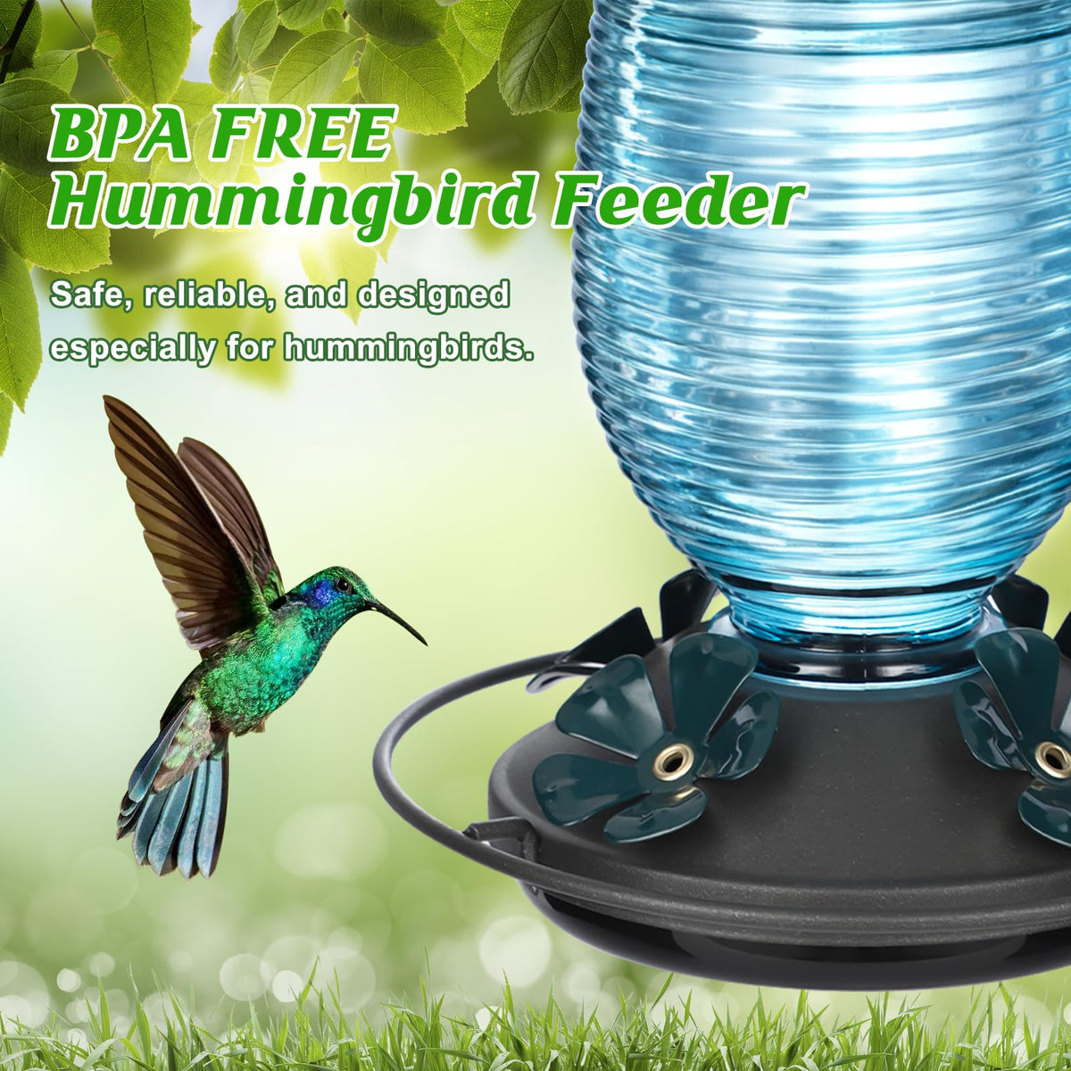 FEED GARDEN feeder shows built-in ant moat deterring pests