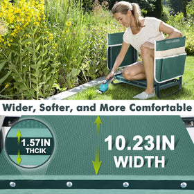FEED GARDEN kneeling pad 10.23-inch wide provides extra comfort.