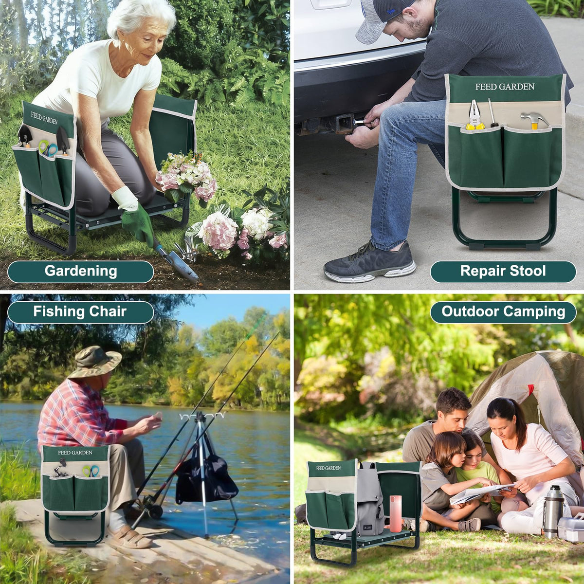 FEED GARDEN lightweight frame enables easy yard carrying.