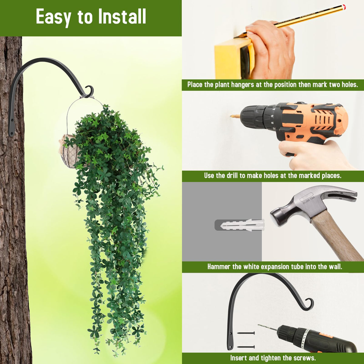 FEED GARDEN brackets used for multiple outdoor fixtures like bird feeders.
