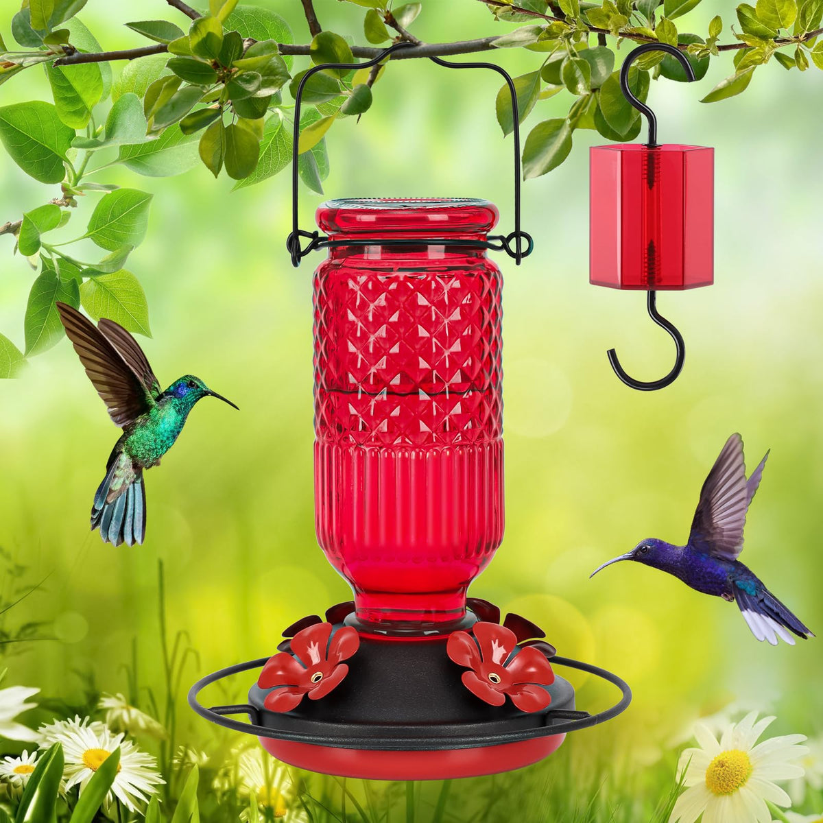 Durable outdoor feeder designed to withstand year-round garden use.