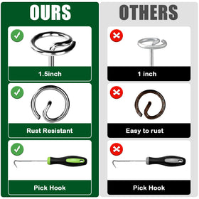 FEED GARDEN pick hook included with landscape staples