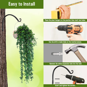 FEED GARDEN sturdy triangle structure keeps weight stable on wall mounts.