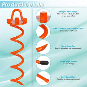FEED GARDEN powder-coated steel anchors resist rust and corrosion