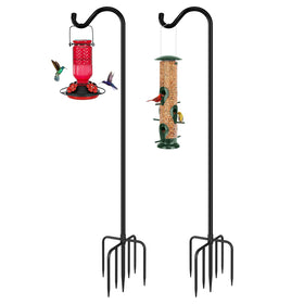 FEED GARDEN Shepherd Hook base prongs for stable ground support and setup