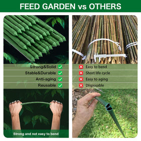 FEED GARDEN green finish stake suitable for indoor and outdoor use.