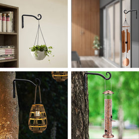 String light hanger for easy outdoor installation.