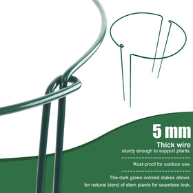 FEED GARDEN garden stakes with dark green coating blend with foliage