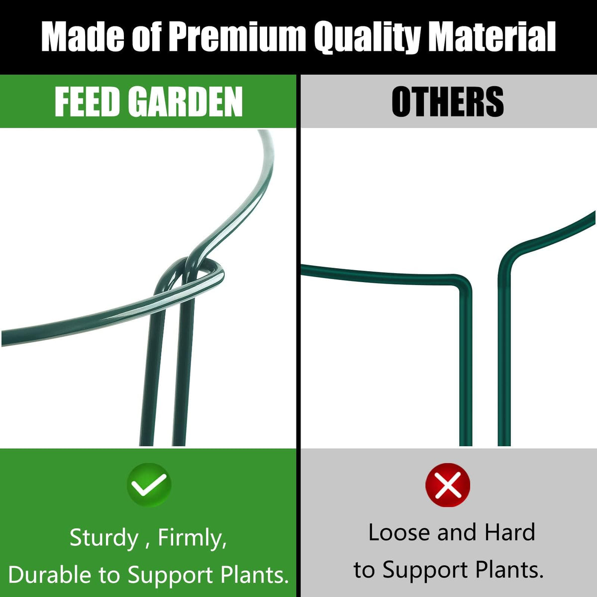 FEED GARDEN 12-pack set supports hydrangeas and vines with discreet design.