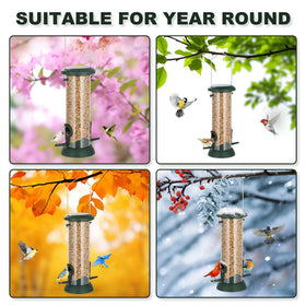 FEED GARDEN transparent tube helps you monitor seed levels at a glance.