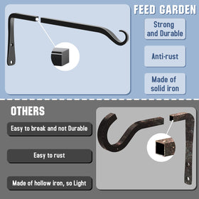 FEED GARDEN triangle-structure bracket preserves stability with simple, reliable mounting.