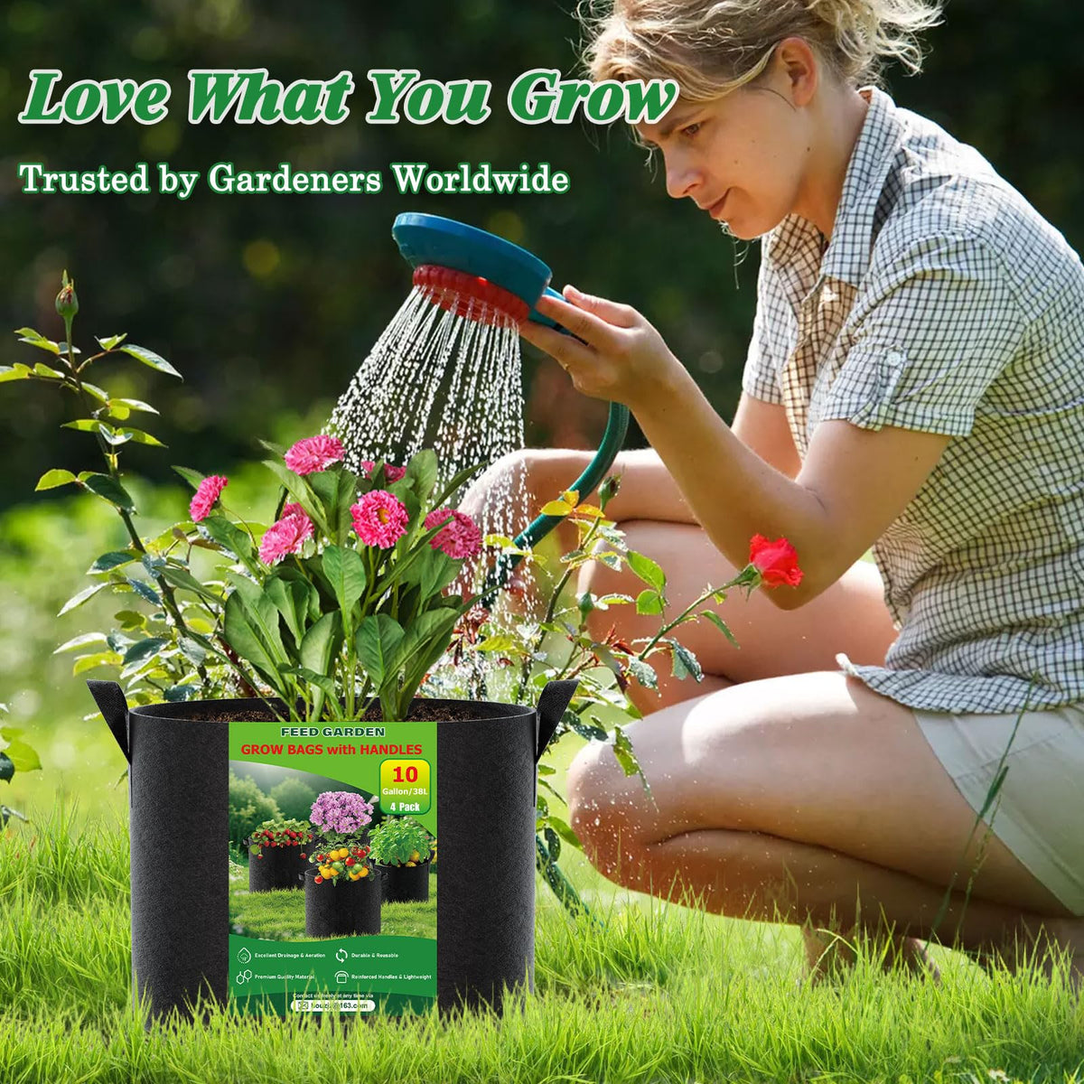 FEED GARDEN true 15-gallon capacity suits tomatoes and potatoes.