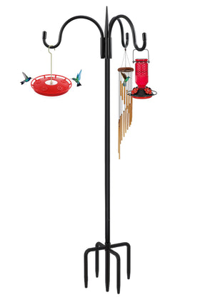 FEED GARDEN upgrade three shepherd hooks for versatile outdoor hanging options.
