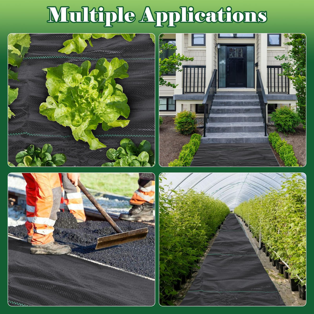 FEED GARDEN weed barrier for beds and borders, easy setup.