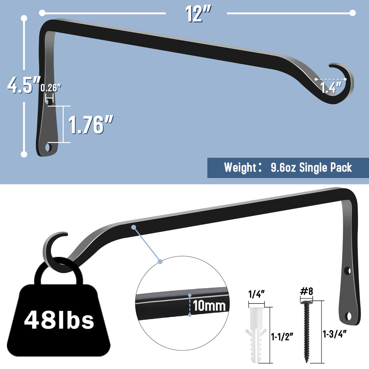 FEED GARDEN wall hook for plants offers sturdy mounting for indoor or outdoor spaces.