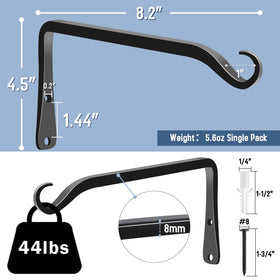 FEED GARDEN wall hook black, ideal for mounting on fences or walls.