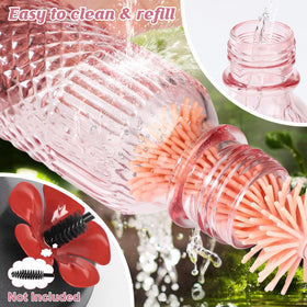 FEED GARDEN wide-mouth glass bottle for easy filling and cleaning