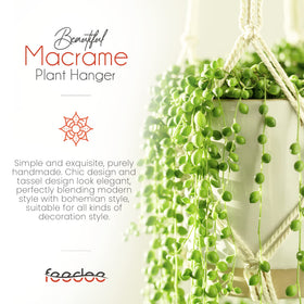 Feedee Macrame hanger ideal for balcony plants and outdoor use
