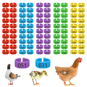 Feehope 100 Pcs 16mm chicken leg bands pack for flock tracking.