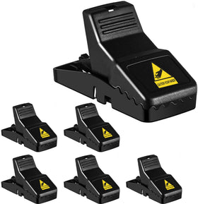 Feeke mouse trap sets bait cup for quick indoor capture.