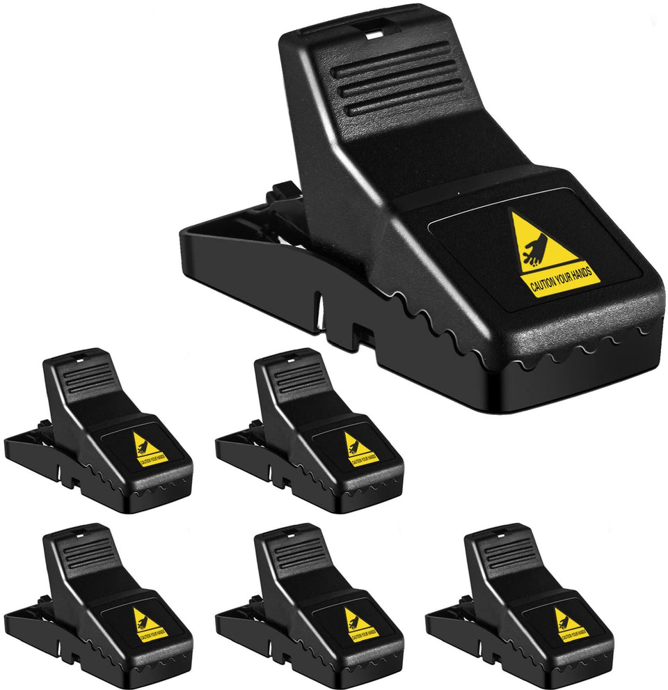 Feeke mouse trap sets bait cup for quick indoor capture.