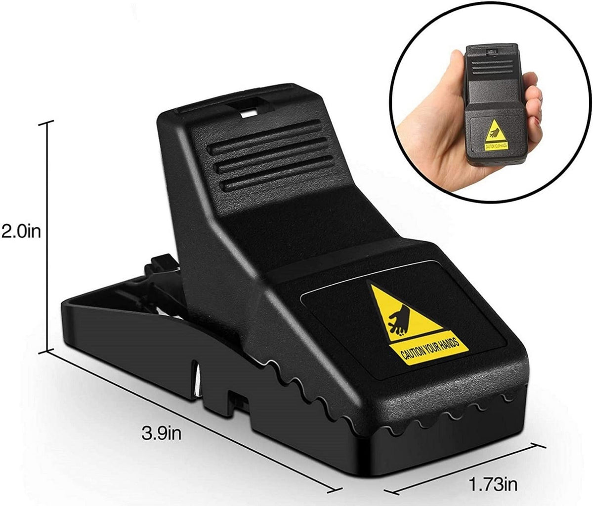 Feeke mouse trap side view highlighting compact profile.