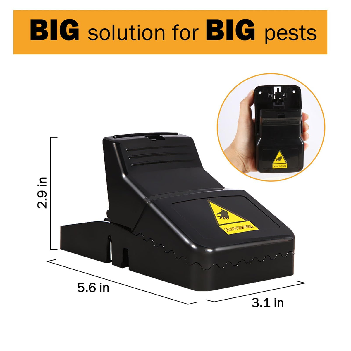 Feeke rat trap trigger-and-teeth design for reliable capture.
