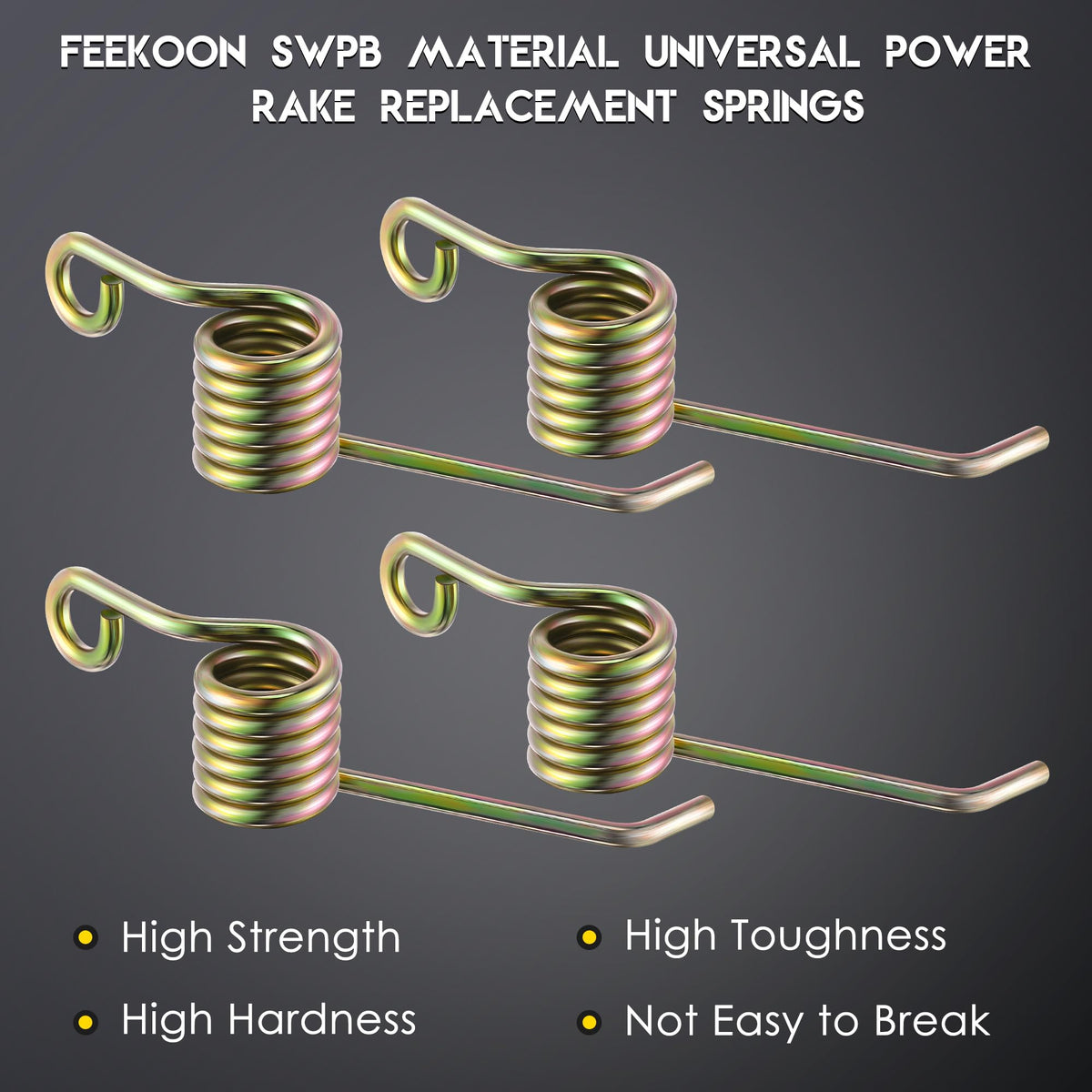 Feekoon 16-inch dethatcher springs for smooth operation with common lawn mowers
