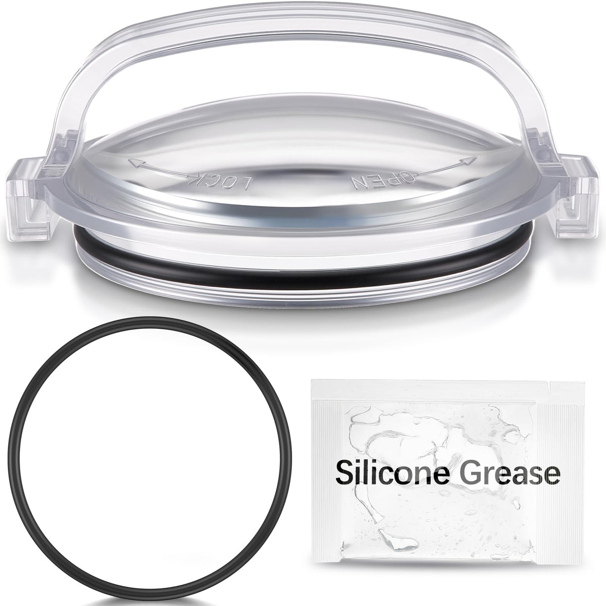 Feekoon pool pump lid transparent cover shows debris for easy inspection