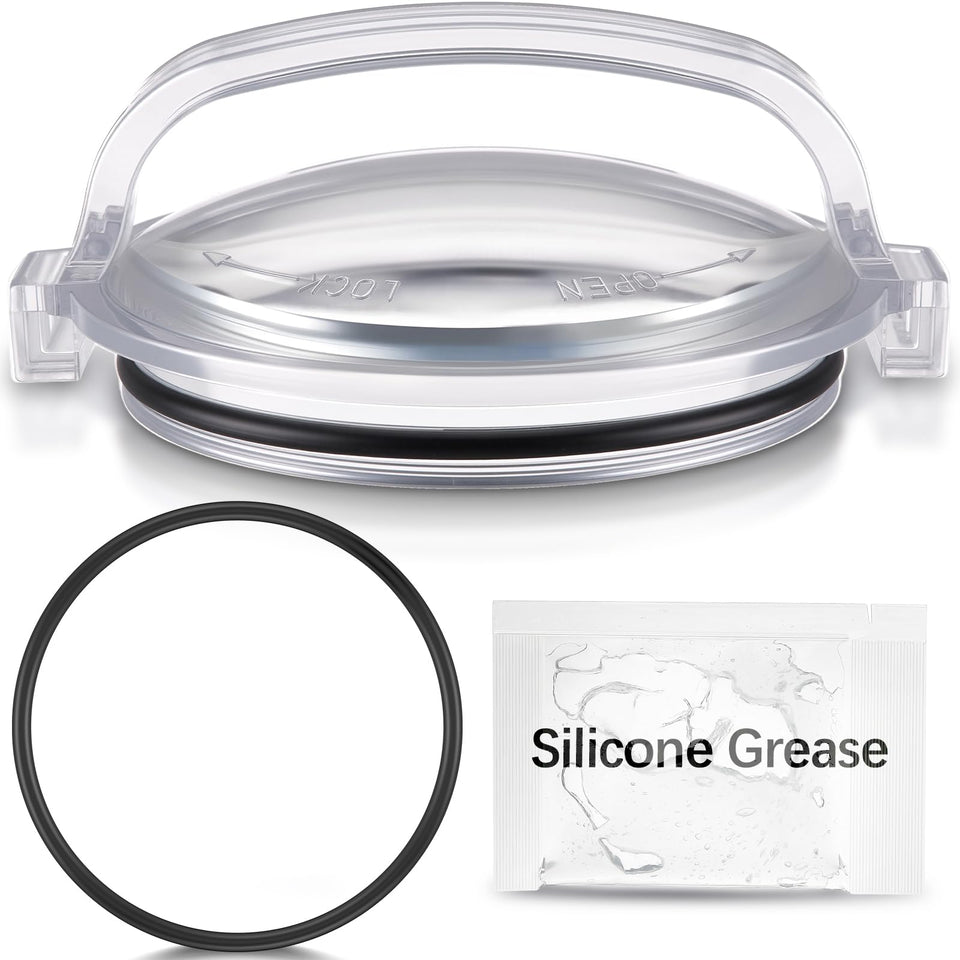 Feekoon pool pump lid transparent cover shows debris for easy inspection