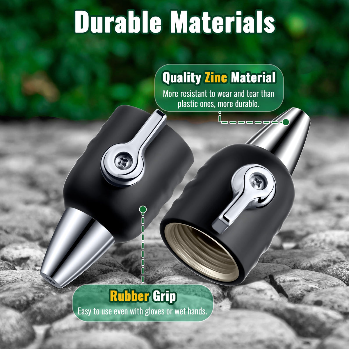 Feekoon rubber grip provides comfortable handling even when wet.