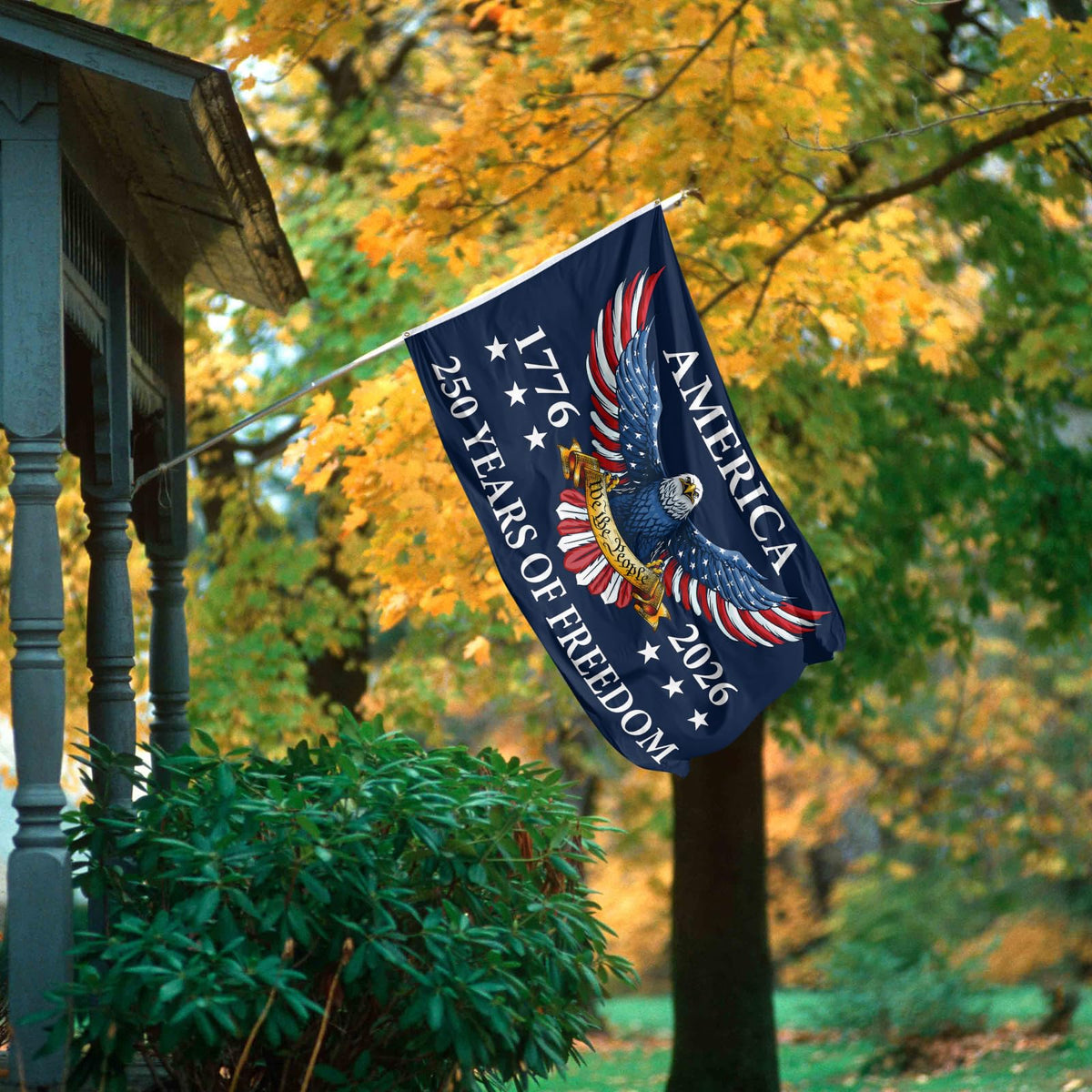 Feeniss double-stitched edges for long-lasting flag durability