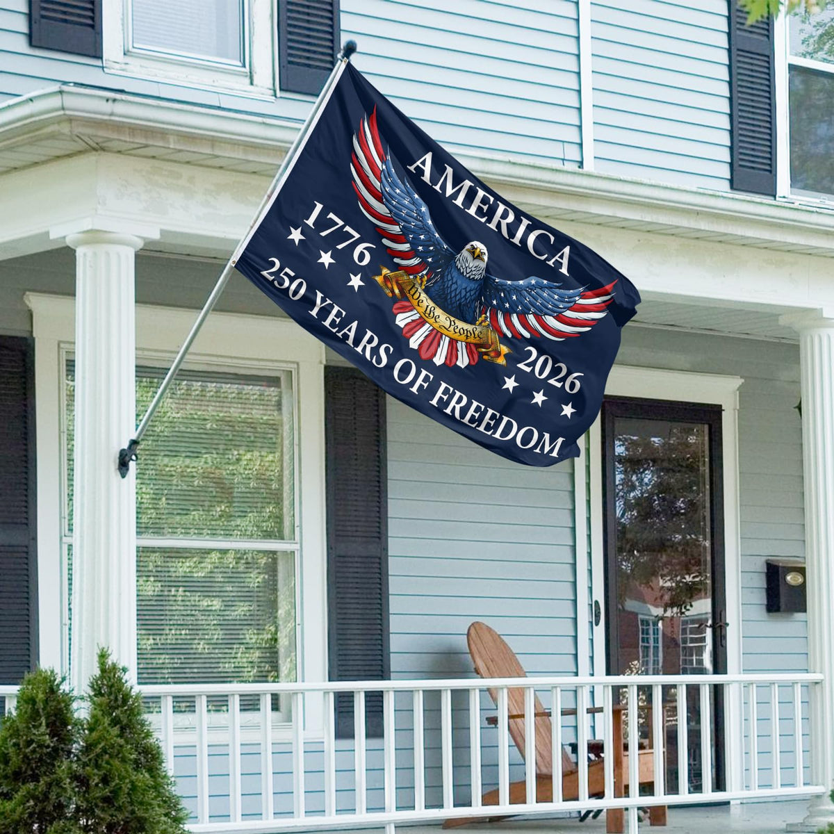 Feeniss high-definition printing preserves vibrant flag design outdoors