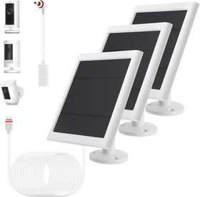 Fehuatenda solar panel for Ring cameras provides reliable outdoor charging.