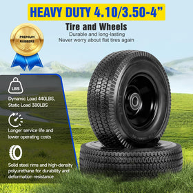 FEILOONG solid wheels fit hand trucks, wheelbarrows, dollies, and more.