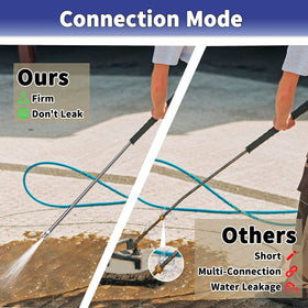 Feirenql 304 stainless steel wand offers rust resistance and durability.