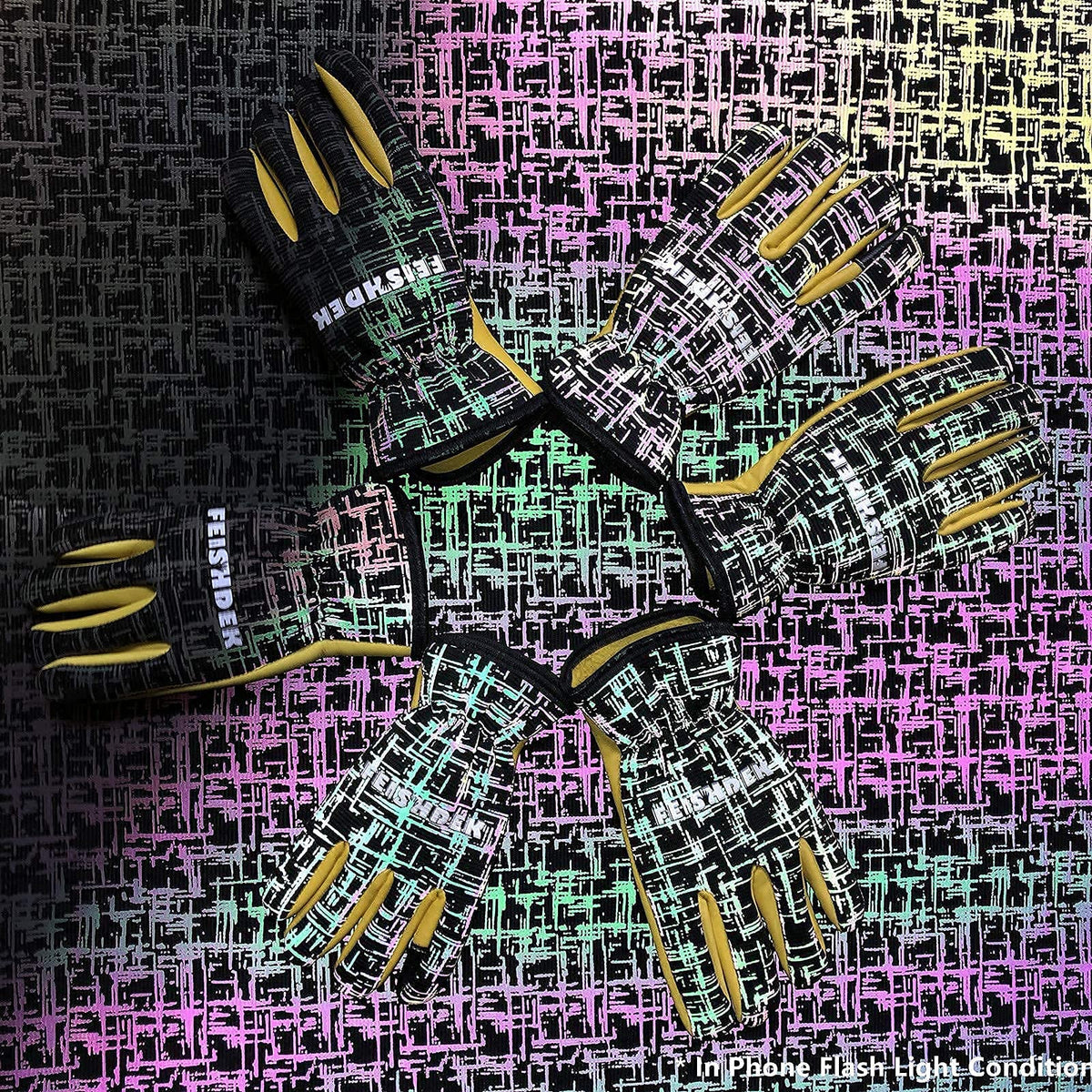 FEISHDEK Kids Leather Gloves reflective panel enhances visibility outdoors